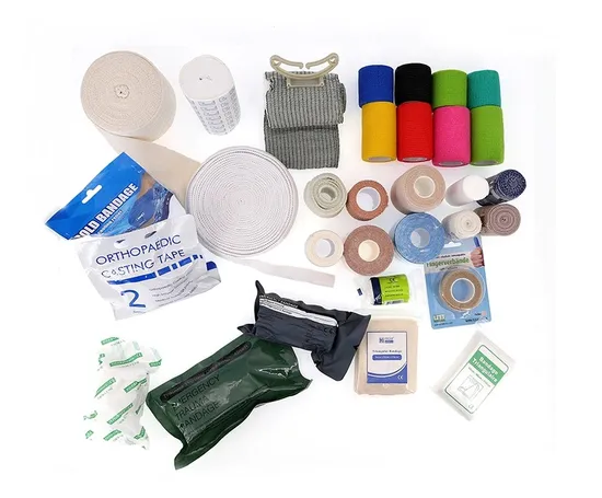 Bandagem elástica de algodão e spandex na China com clipes de bandagem de crepe