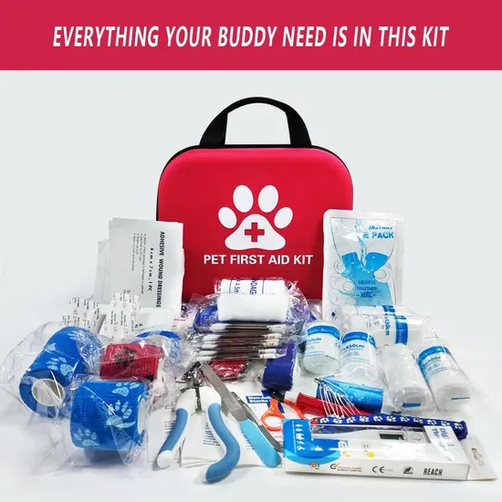 Saco de kit de primeiros socorros para animais de estimação médicos portáteis de emergência OEM ODM para cães e gatos Buddy Travel Outdoor com CE ISO